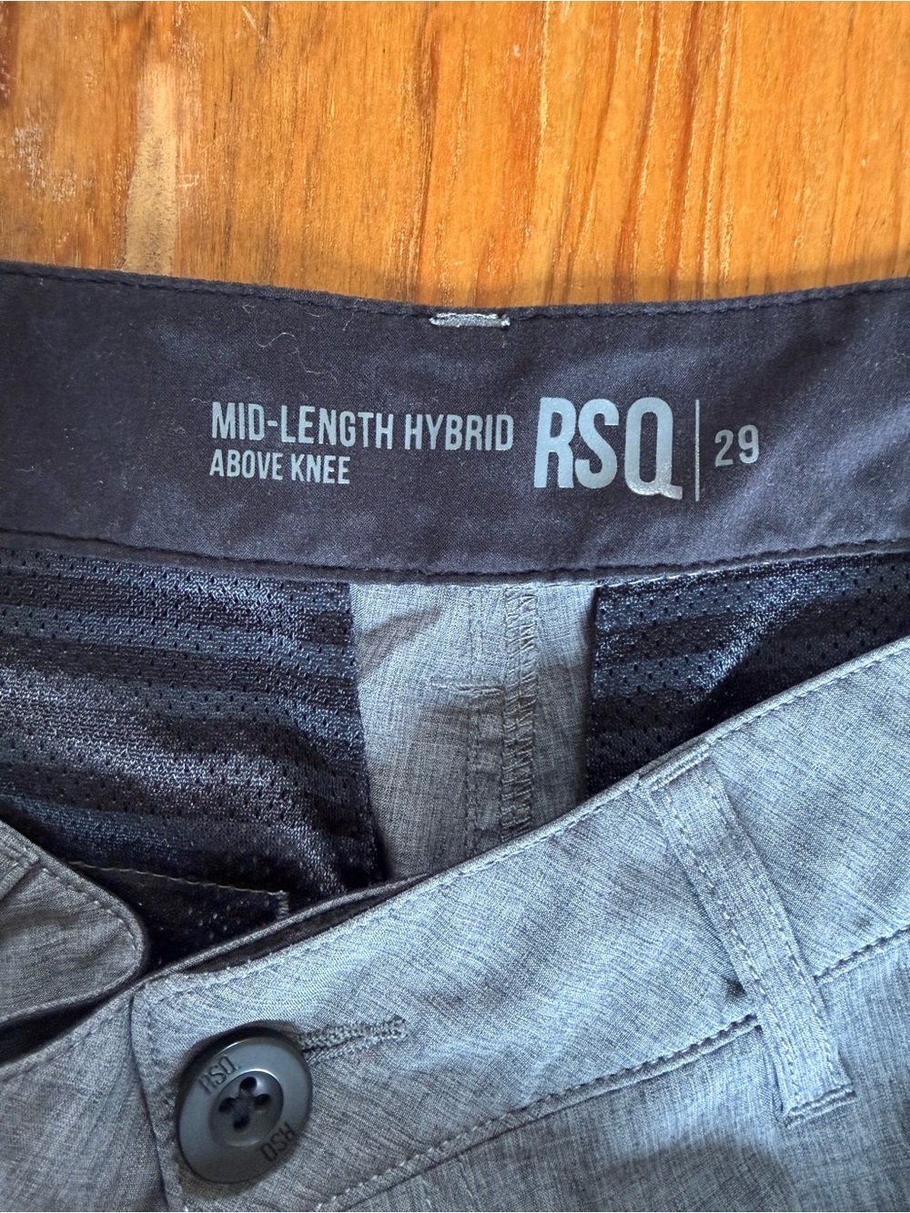 RSQ Men or Boy’s Gray Mid-Length Hybrid Submersible Shorts, 4 Way Stretch, 29 - Picture 3 of 7